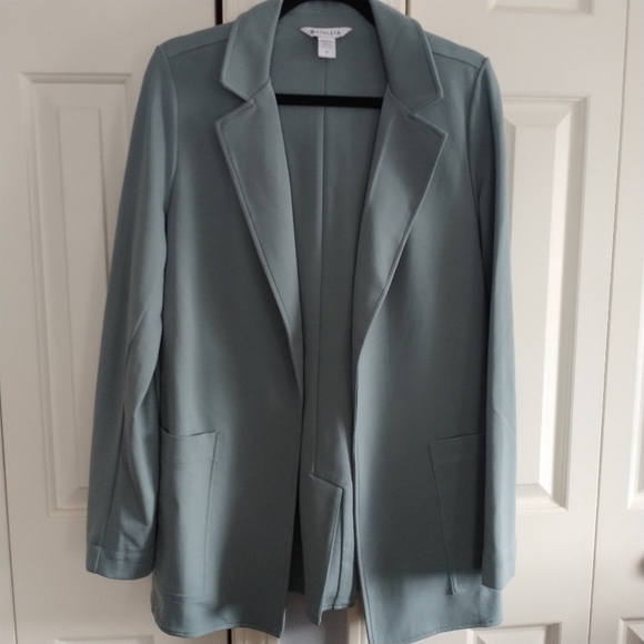 Athleta Eastbound Sage Green Open Front Blazer 10 - Picture 4 of 12